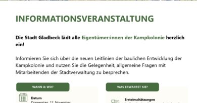 Zukunft der Kampkolonie: Stadt Gladbeck lädt zum Informationsabend ein