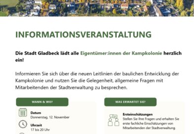 Zukunft der Kampkolonie: Stadt Gladbeck lädt zum Informationsabend ein